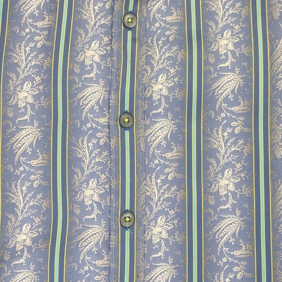 Robert Graham Exclusive Contrast Cuff Long Sleeve Shirt Men's 2XL - Picture 3 of 8